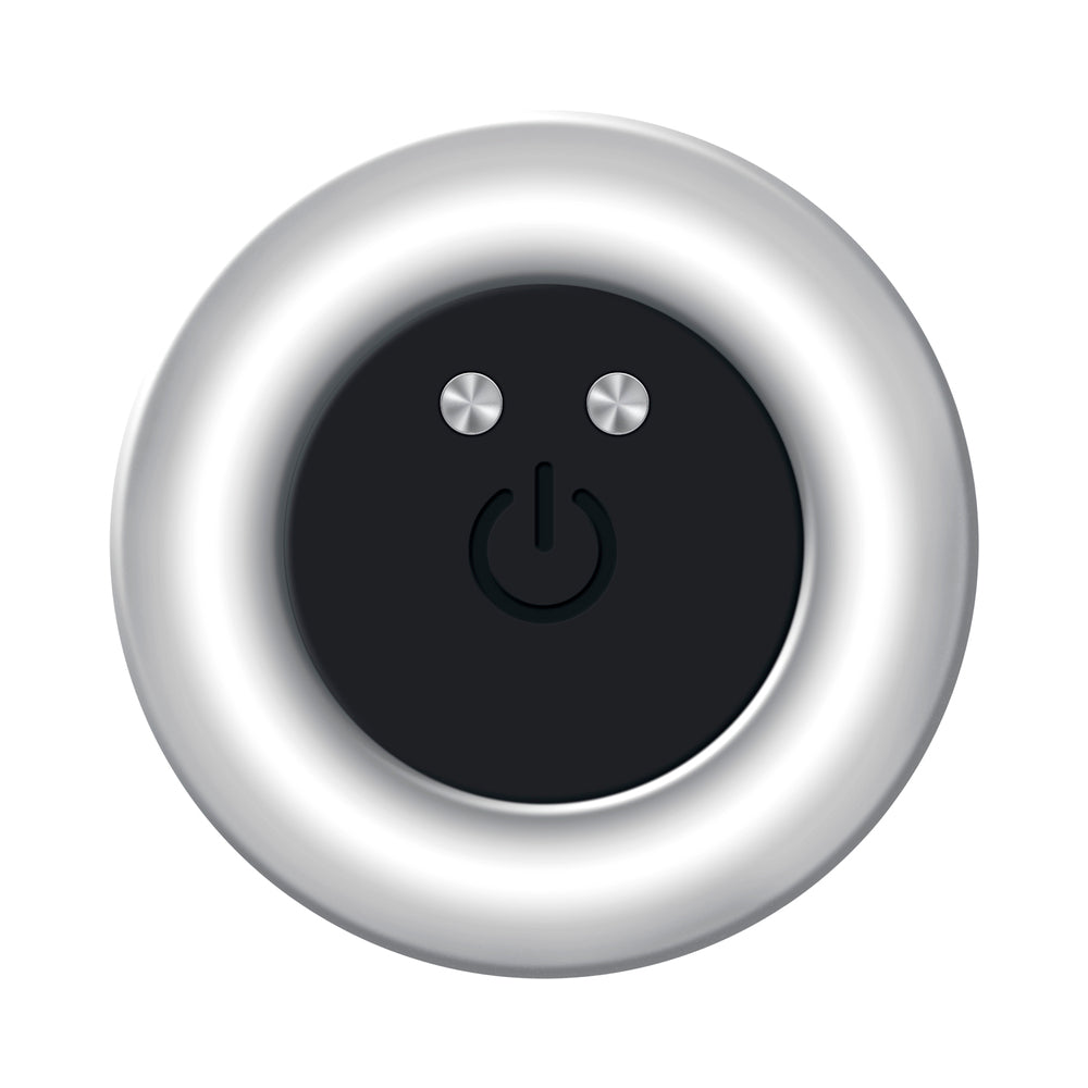 GENDER X ROCKIN'' METAL PLUG XL RECHARGEABLE VIBRATING ANAL PLUG ALUMINUM SILVER