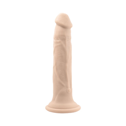 EVOLVED IN THRUST WE TRUST RECHARGEABLE SILICONE THRUSTING VIBRATING DILDO WITH REMOTE LIGHT