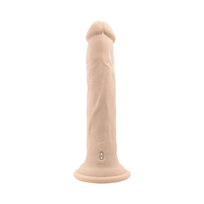 EVOLVED IN THRUST WE TRUST RECHARGEABLE SILICONE THRUSTING VIBRATING DILDO WITH REMOTE LIGHT