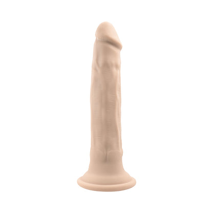 EVOLVED IN THRUST WE TRUST RECHARGEABLE SILICONE THRUSTING VIBRATING DILDO WITH REMOTE LIGHT