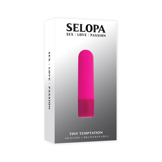 SELOPA - TINY TEMPTATION RECHARGEABLE SILICONE BULLET VIBRATOR PINK