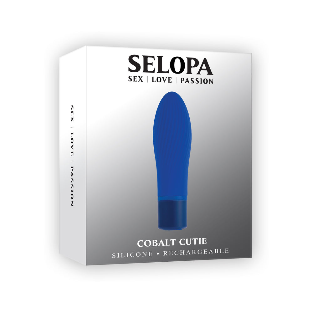 SELOPA COBOLT CUTIE RECHARGEABLE SILICONE MINI VIBRATOR BLUE
