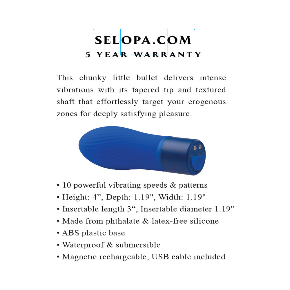SELOPA COBOLT CUTIE RECHARGEABLE SILICONE MINI VIBRATOR BLUE
