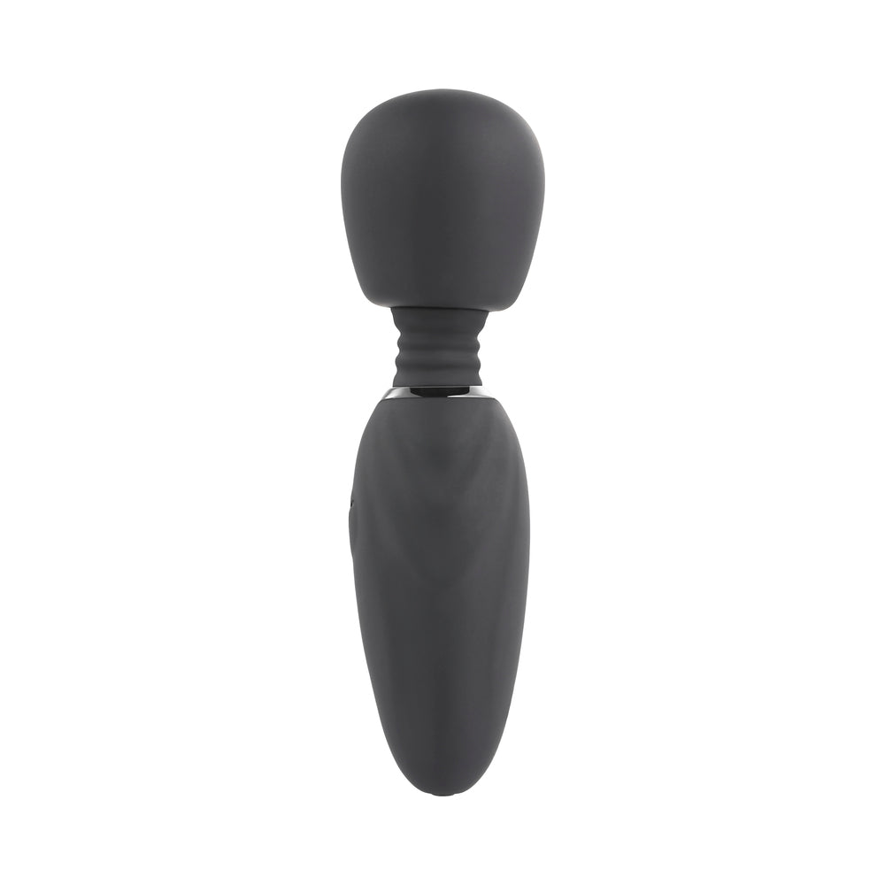 SELOPA BUZZ ONE OUT RECHARGEABLE SILICONE MINI WAND VIBRATOR BLACK