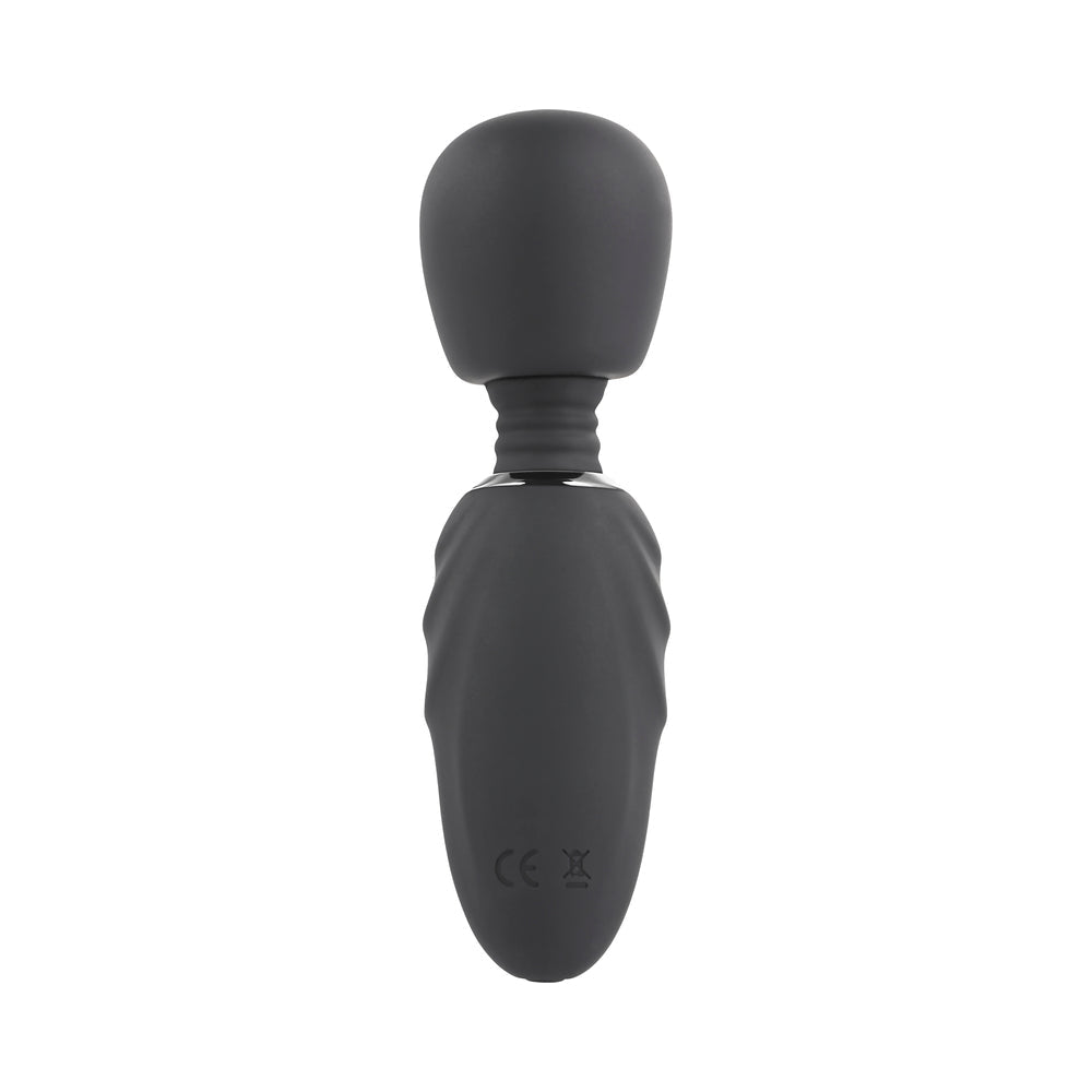 SELOPA BUZZ ONE OUT RECHARGEABLE SILICONE MINI WAND VIBRATOR BLACK
