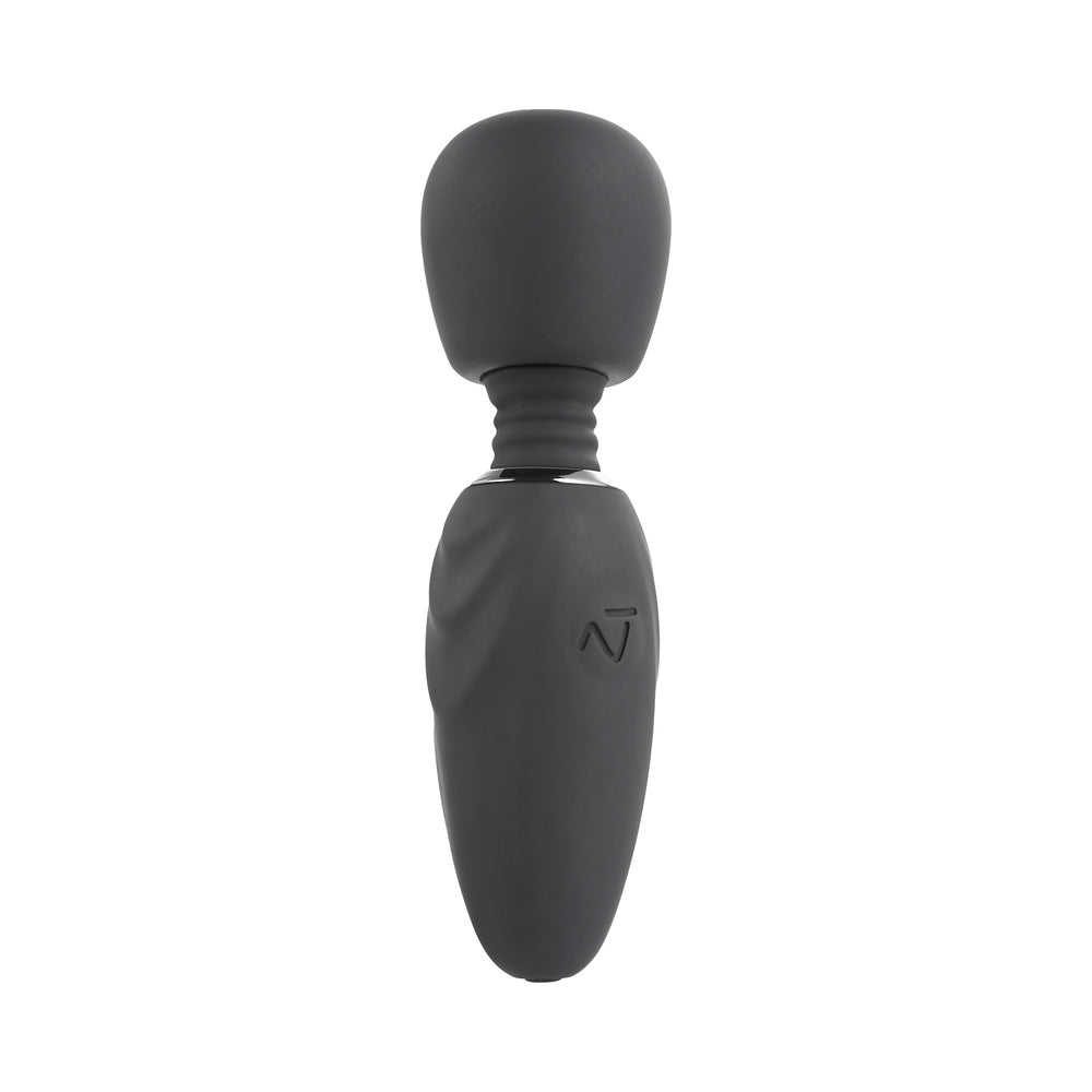 SELOPA BUZZ ONE OUT RECHARGEABLE SILICONE MINI WAND VIBRATOR BLACK