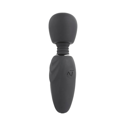 SELOPA BUZZ ONE OUT RECHARGEABLE SILICONE MINI WAND VIBRATOR BLACK