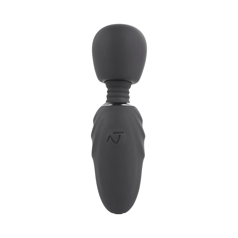 SELOPA BUZZ ONE OUT RECHARGEABLE SILICONE MINI WAND VIBRATOR BLACK