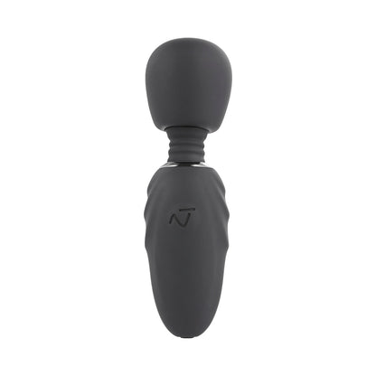 SELOPA BUZZ ONE OUT RECHARGEABLE SILICONE MINI WAND VIBRATOR BLACK