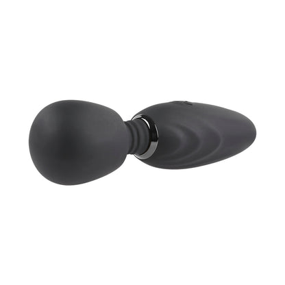 SELOPA BUZZ ONE OUT RECHARGEABLE SILICONE MINI WAND VIBRATOR BLACK