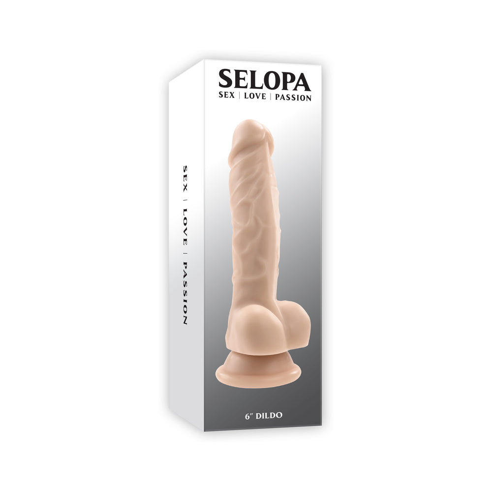 SELOPA NON-VIBRATING DILDO 6 IN. LIGHT