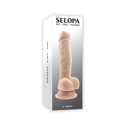 SELOPA NON-VIBRATING DILDO 6 IN. LIGHT