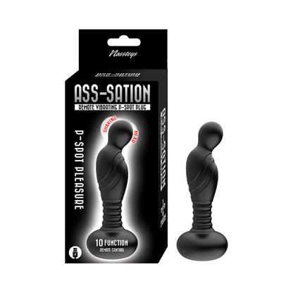 ASS-SATION REMOTE VIBRATING P-SPOT PLUG BLACK
