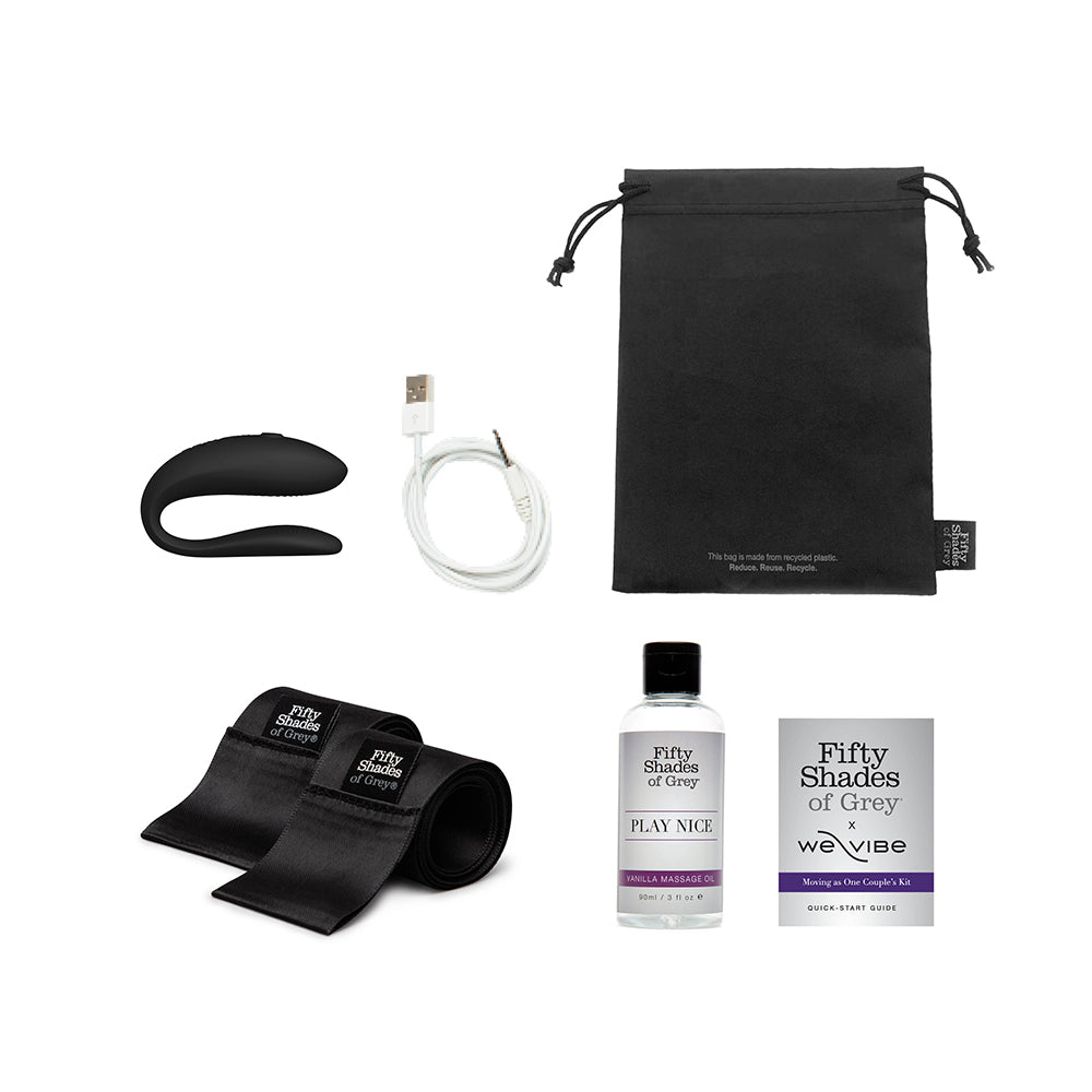FIFTY SHADES OF GREY WE-VIBE MOVING AS ONE KIT BLACK