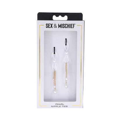 SPORTSHEETS SEX & MISCHIEF PEARL NIPPLE TIES
