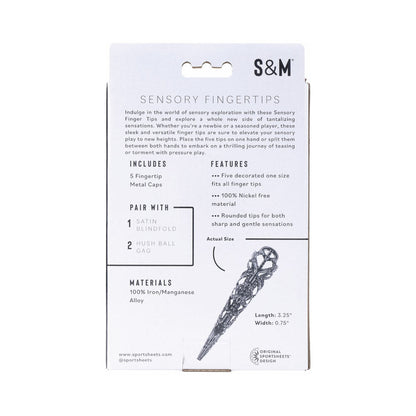 SPORTSHEETS SEX & MISCHIEF SENSORY FINGERTIPS BLACK