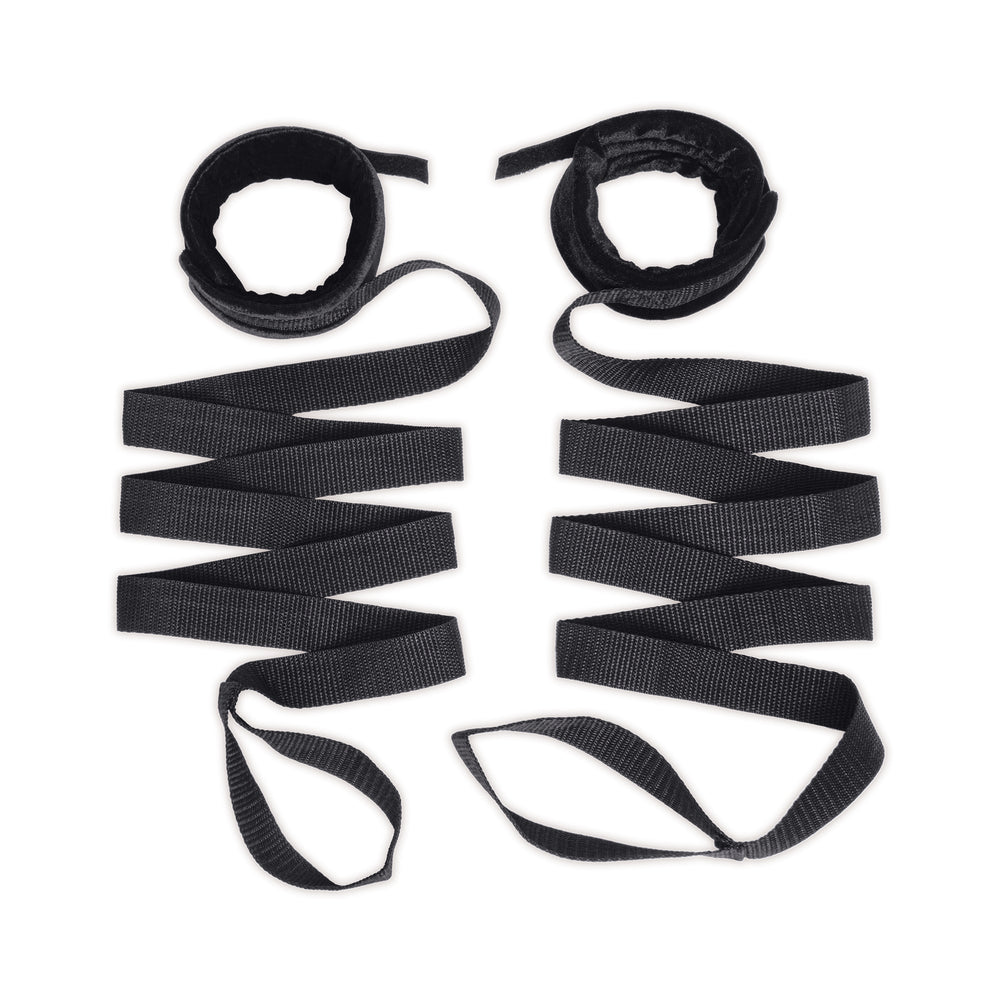 LUX FETISH BONDAGE BED STRAP AND FLOGGER 4-PIECE KIT