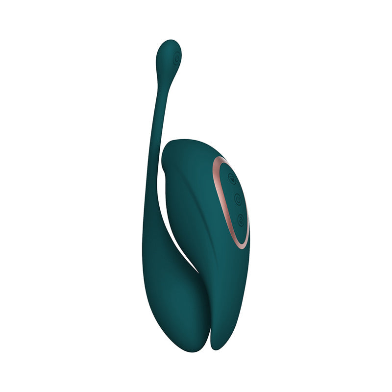 TWITCH 2 RECHARGEABLE SUCTION AND FLAPPING VIBRATOR WITH REMOTE CONTROL VIBRATING EGG FOREST GREEN