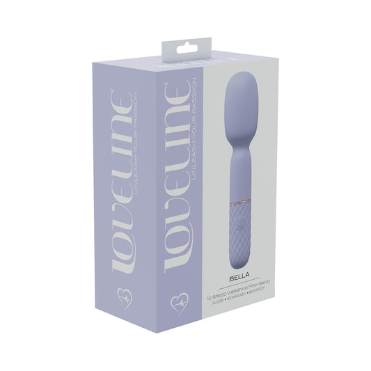 LOVELINE BELLA 10 SPEED VIBRATING MINI-WAND SILICONE RECHARGEABLE WATERPROOF LAVENDER