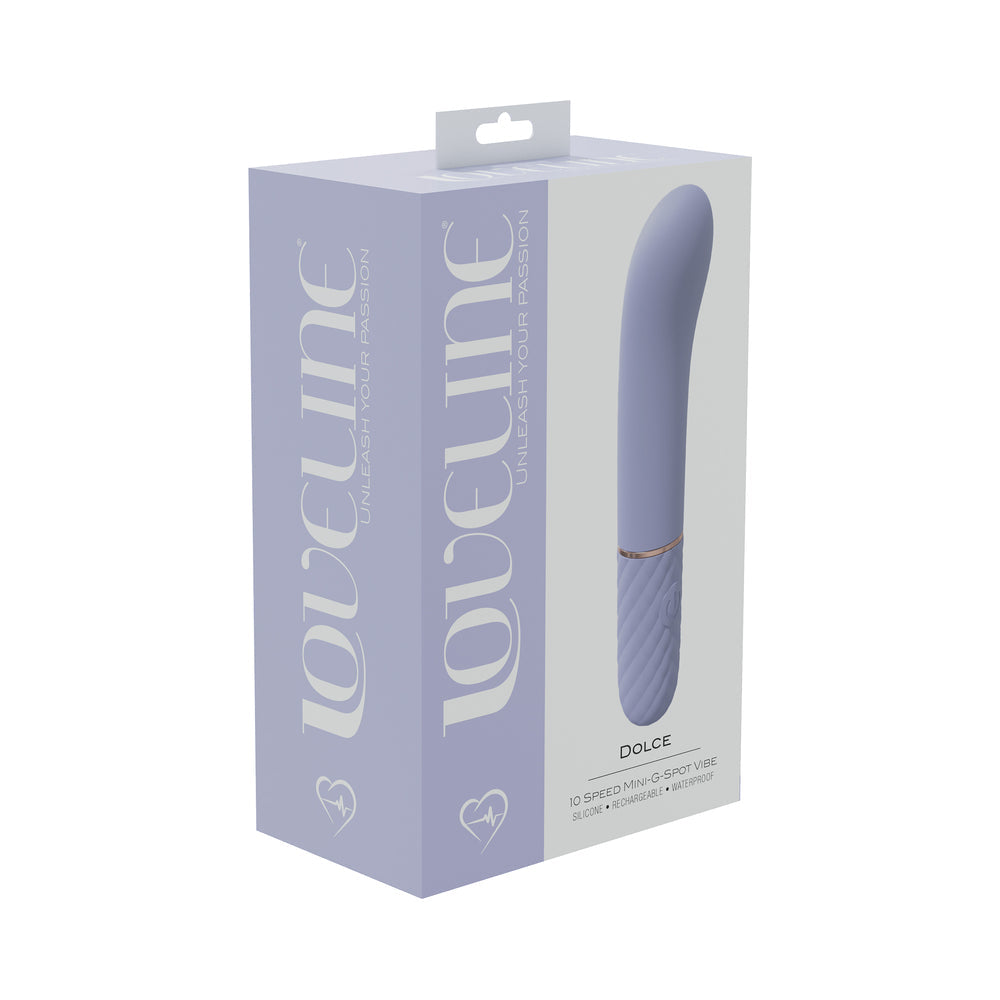 LOVELINE DOLCE 10 SPEED MINI-G-SPOT VIBE SILICONE RECHARGEABLE WATERPROOF LAVENDER