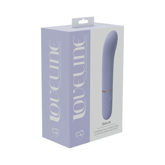 LOVELINE DOLCE 10 SPEED MINI-G-SPOT VIBE SILICONE RECHARGEABLE WATERPROOF LAVENDER