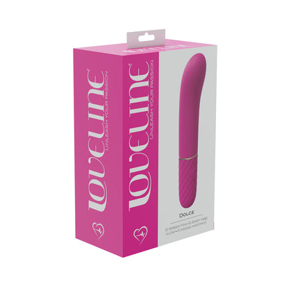 LOVELINE DOLCE 10 SPEED MINI-G-SPOT VIBE SILICONE RECHARGEABLE WATERPROOF PINK