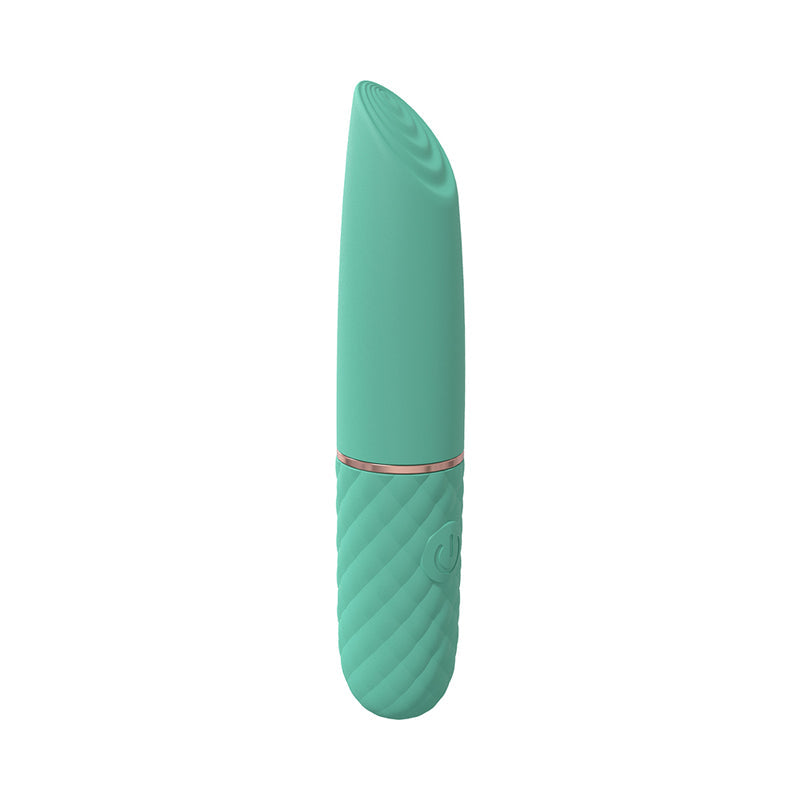 LOVELINE BESO 10 SPEED VIBRATING MINI-LIPSTICK SILICONE RECHARGEABLE WATERPROOF GREEN