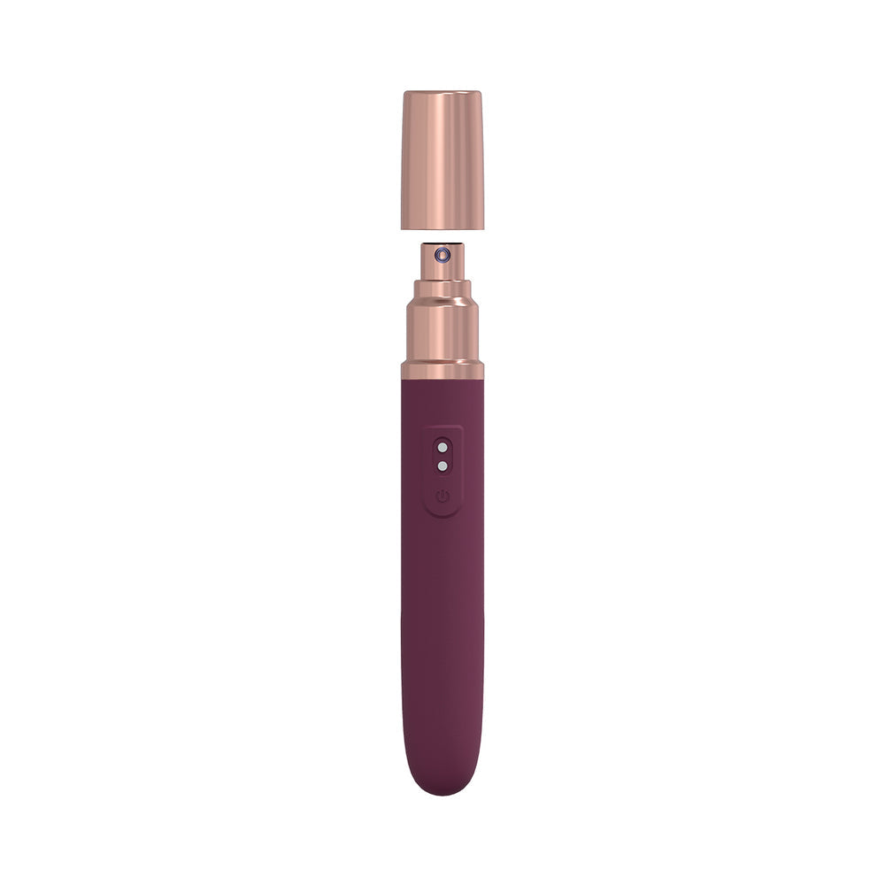 LOVELINE THE TRAVELER 10 SPEED TRAVEL VIBE SILICONE RECHARGEABLE WATERPROOF BURGUNDY