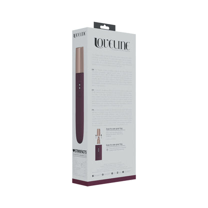 LOVELINE THE TRAVELER 10 SPEED TRAVEL VIBE SILICONE RECHARGEABLE WATERPROOF BURGUNDY