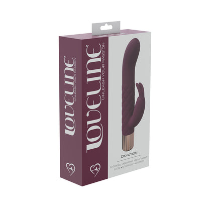 LOVELINE DEVOTION 10 SPEED MINI-RABBIT SILICONE RECHARGEABLE WATERPROOF BURGUNDY