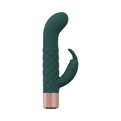 SHOTS - LOVELINE DEVOTION 10 SPEED MINI-RABBIT SILICONE RECHARGEABLE WATERPROOF FOREST GREEN