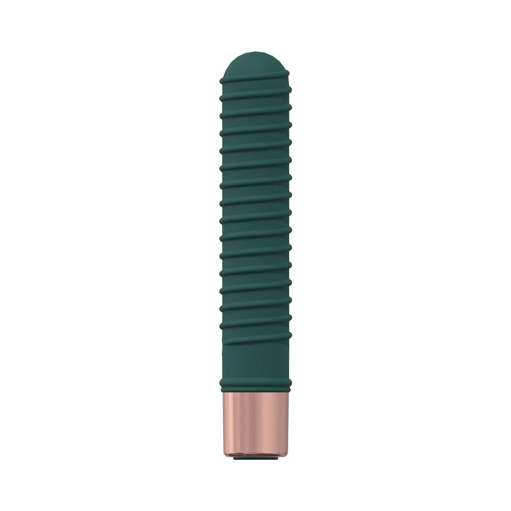 SHOTS - LOVELINE POISE 10 SPEED MINI-VIBE SILICONE RECHARGEABLE WATERPROOF FOREST GREEN