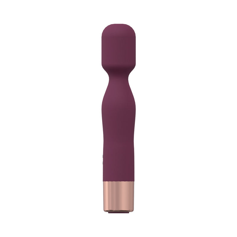 LOVELINE GLAMOUR 10 SPEED MINI-WAND SILICONE RECHARGEABLE WATERPROOF BURGUNDY