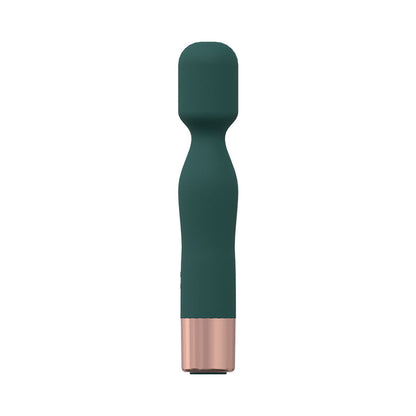 LOVELINE GLAMOUR 10 SPEED MINI-WAND SILICONE RECHARGEABLE WATERPROOF FOREST GREEN