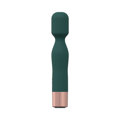 SHOTS - LOVELINE GLAMOUR 10 SPEED MINI-WAND SILICONE RECHARGEABLE WATERPROOF FOREST GREEN
