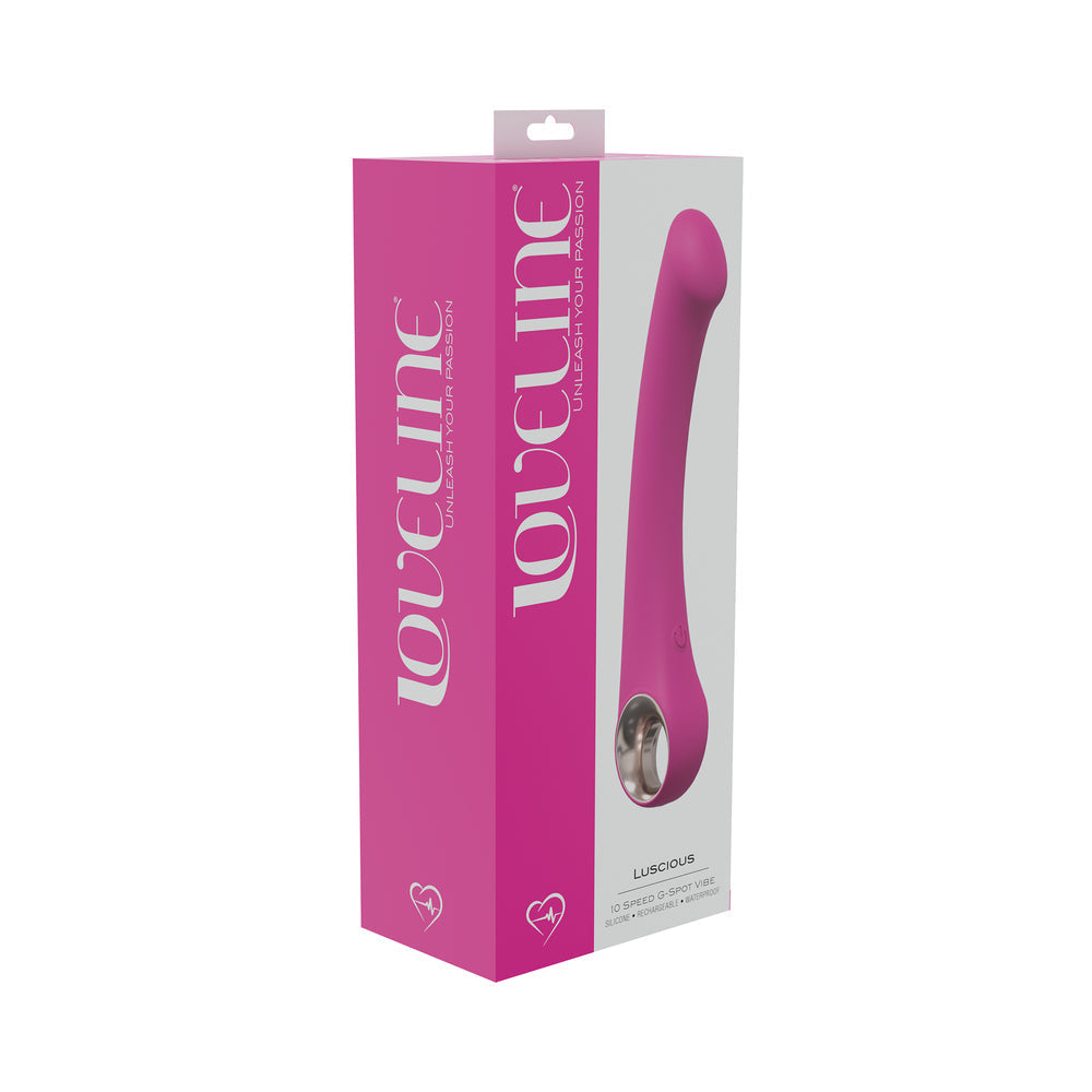 LOVELINE LUSCIOUS 10 SPEED G-SPOT VIBE SILICONE RECHARGEABLE WATERPROOF PINK