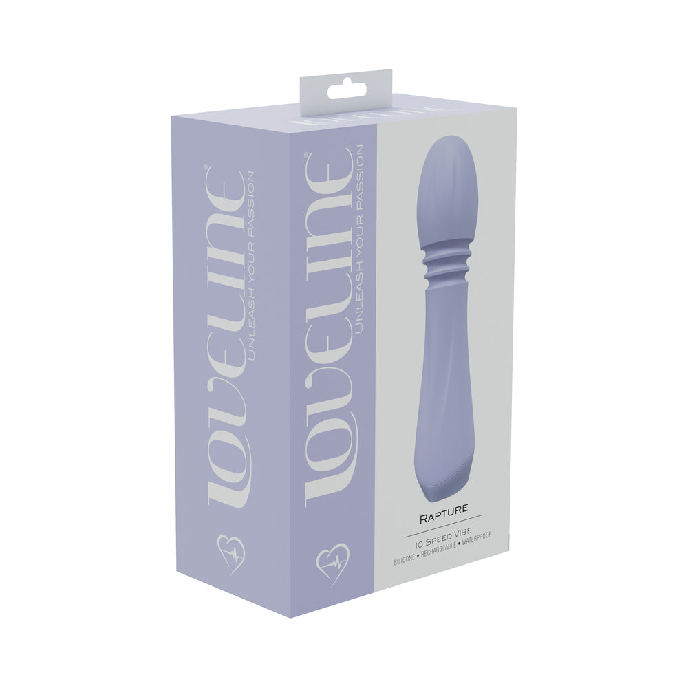 SHOTS - LOVELINE RAPTURE 10 SPEED VIBE SILICONE RECHARGEABLE WATERPROOF LAVENDER