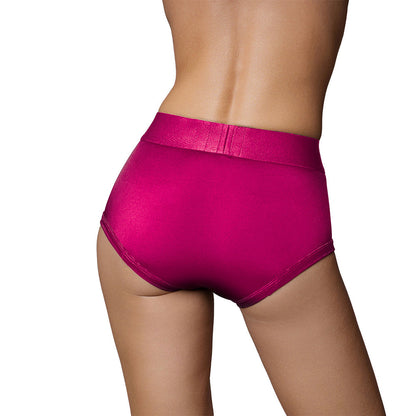 OUCH! VIBRATING STRAP-ON BRIEF PINK XS/S