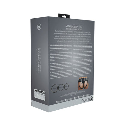 OUCH! METALLIC STRAP-ON HARNESS GUNMETAL