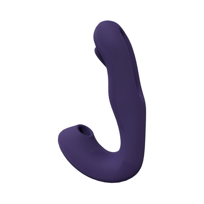 VIVE YUNA RECHARGEABLE DUAL MOTOR AIRWAVE VIBRATOR WITH G-SPOT FLAPPING STIMULATOR PURPLE
