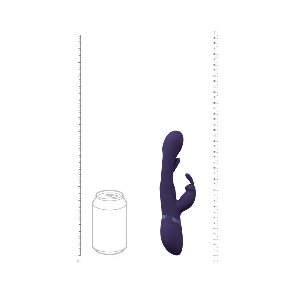 VIVE MIKA RECHARGEABLE TRIPLE MOTOR VIBRATING RABBIT WITH G-SPOT FLAPPING STIMULATOR PURPLE