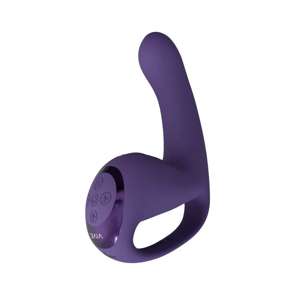 VIVE RIKO RECHARGEABLE TRIPLE MOTOR THUMPER WITH FINGER MOTION AND PULSE WAVE STIMULATOR PURPLE