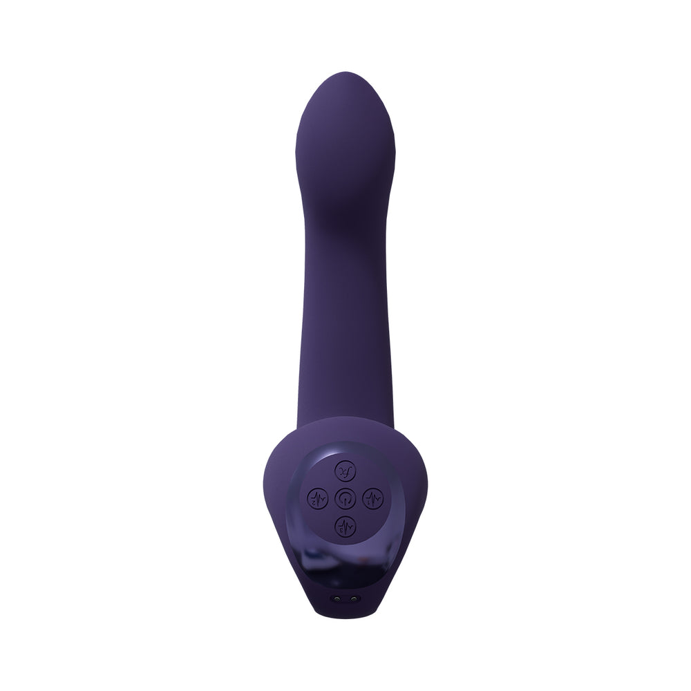 VIVE RIKO RECHARGEABLE TRIPLE MOTOR THUMPER WITH FINGER MOTION AND PULSE WAVE STIMULATOR PURPLE