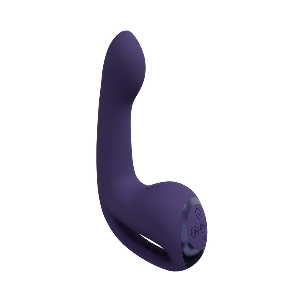 VIVE RIKO RECHARGEABLE TRIPLE MOTOR THUMPER WITH FINGER MOTION AND PULSE WAVE STIMULATOR PURPLE
