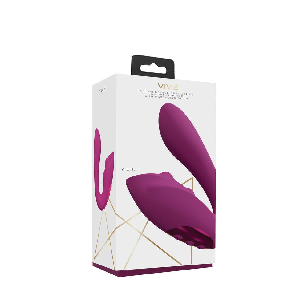 SHOTS - VIVE YUKI VIBRADOR RECARGABLE DE DOBLE MOTOR PARA EL PUNTO G CON PERLAS DE MASAJE
