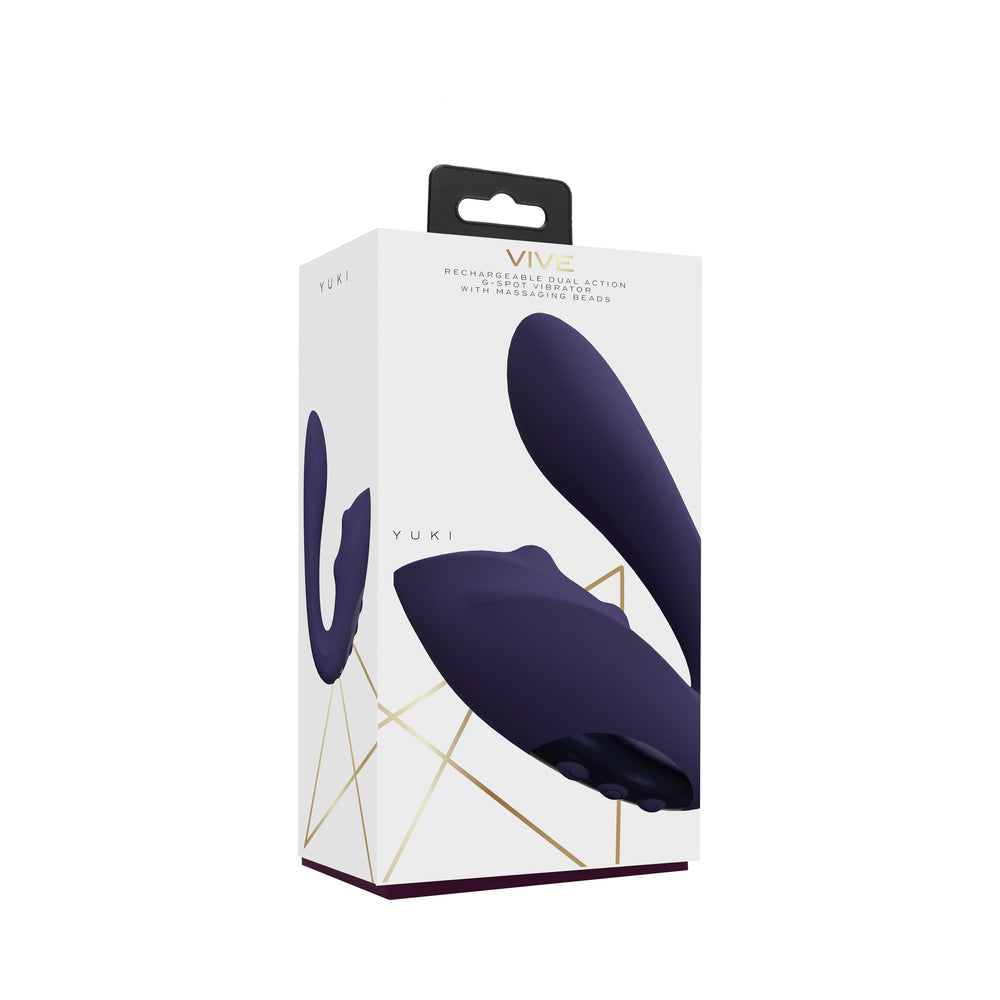 SHOTS - VIVE YUKI VIBRADOR RECARGABLE DE DOBLE MOTOR PARA EL PUNTO G CON PERLAS DE MASAJE