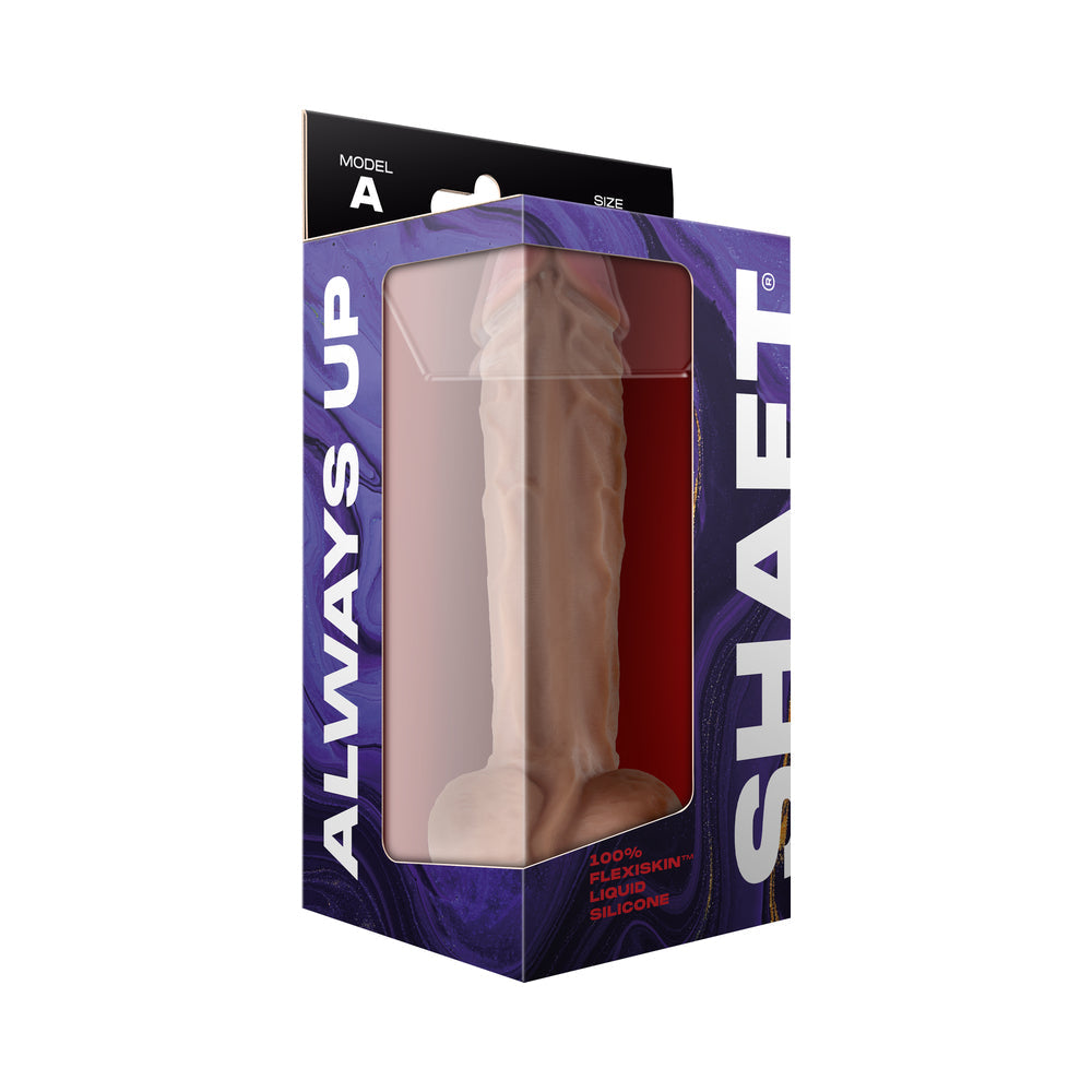 SHAFT MODEL A: 10.5 IN. DUAL DENSITY SILICONE DILDO WITH BALLS PINE