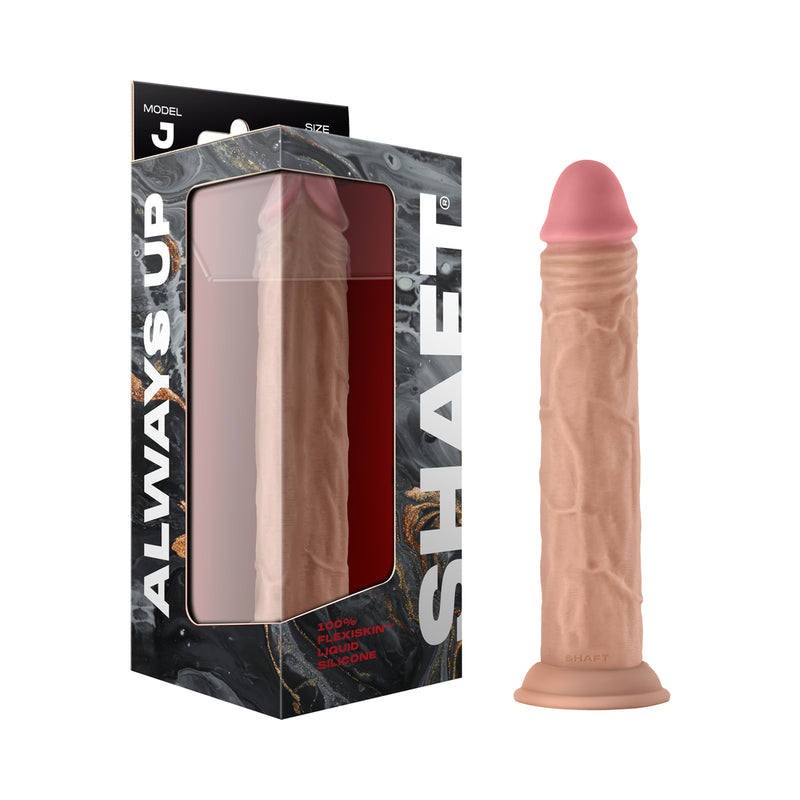 SHAFT MODEL J: 9.5 IN. DUAL DENSITY SILICONE DILDO PINE