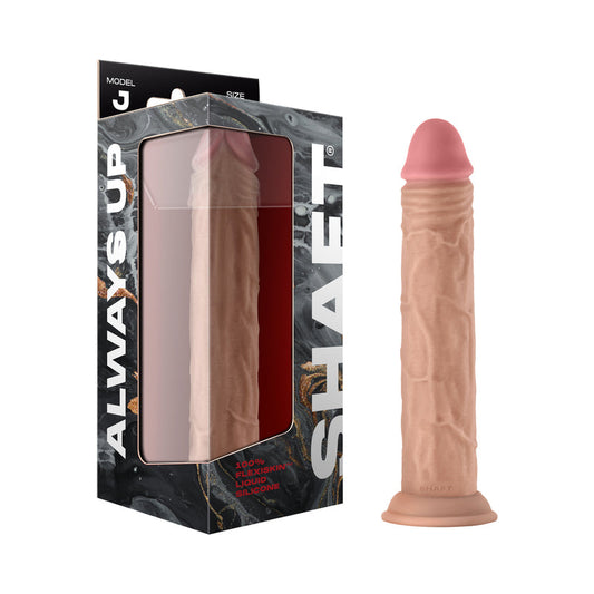 SHAFT MODEL J: 9.5 IN. DUAL DENSITY SILICONE DILDO PINE