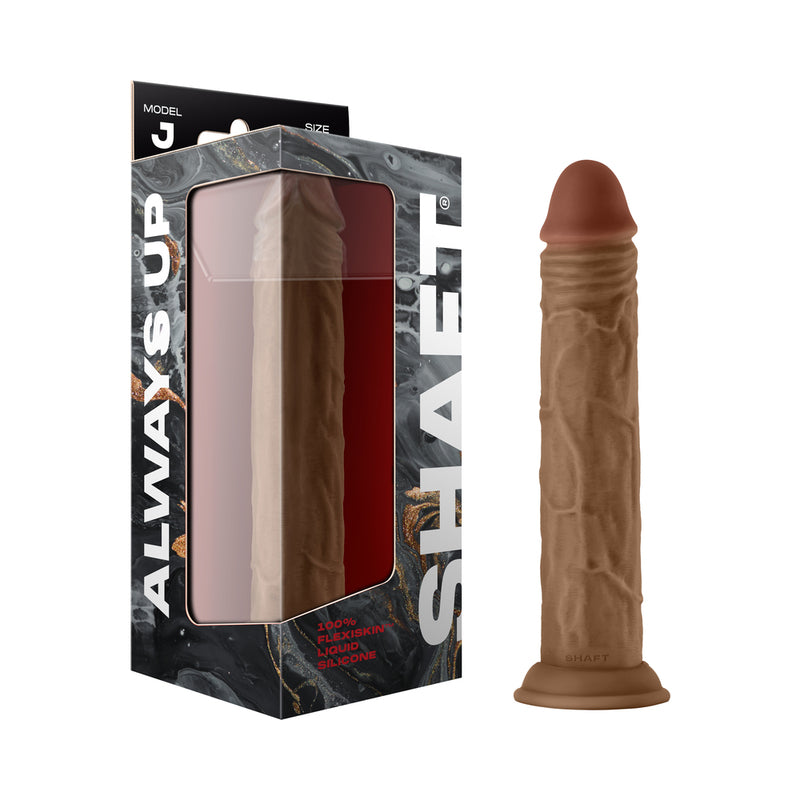 SHAFT MODEL J: 9.5 IN. DUAL DENSITY SILICONE DILDO OAK